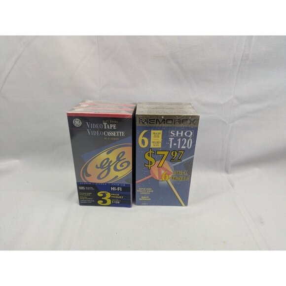 VHS Blank Lot Video Cassette Tape Memorex GE SHQ 120 6 VHS - Picture 6 of 6